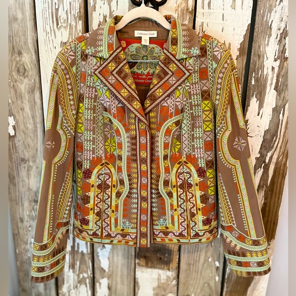 Coldwater Creek Jackets & Blazers - Coldwater Creek Embroidered Jacket size 12